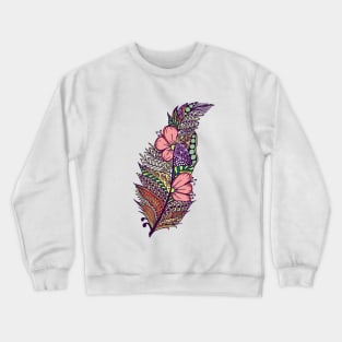 Zentangle Art Hand drawn Feather Crewneck Sweatshirt